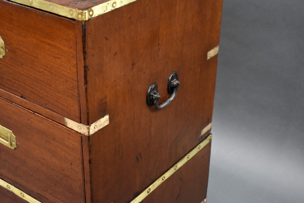 George III Teak Campaign Chest View VIII