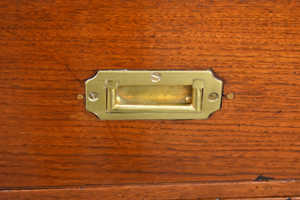 George III Teak Campaign Chest View XIII