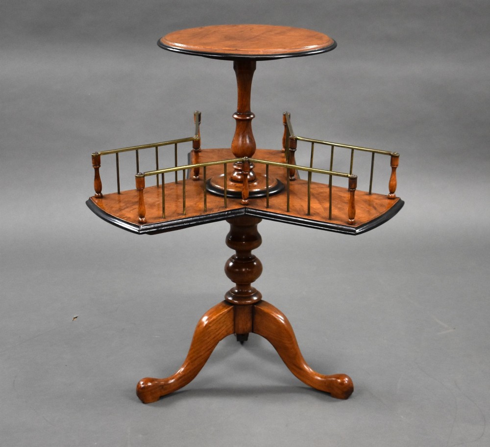 Victorian Pollard Oak Revolving Bookstand