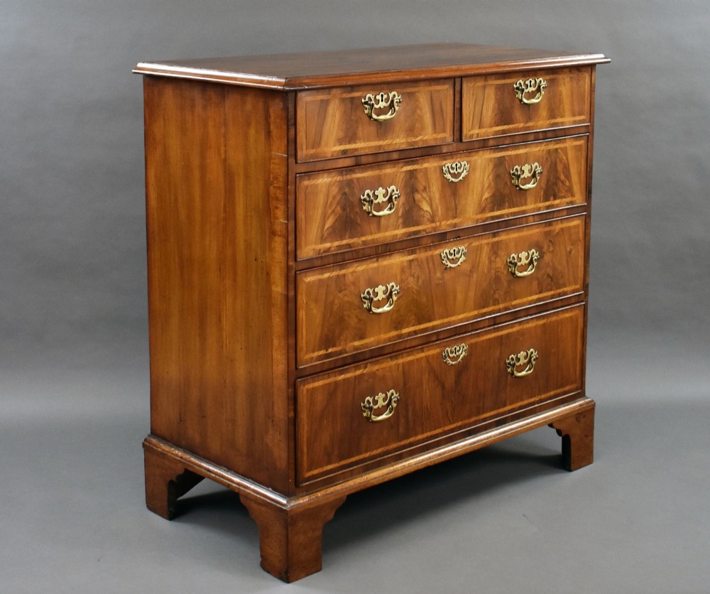 George III Figured Walnut Chest of Drawers
