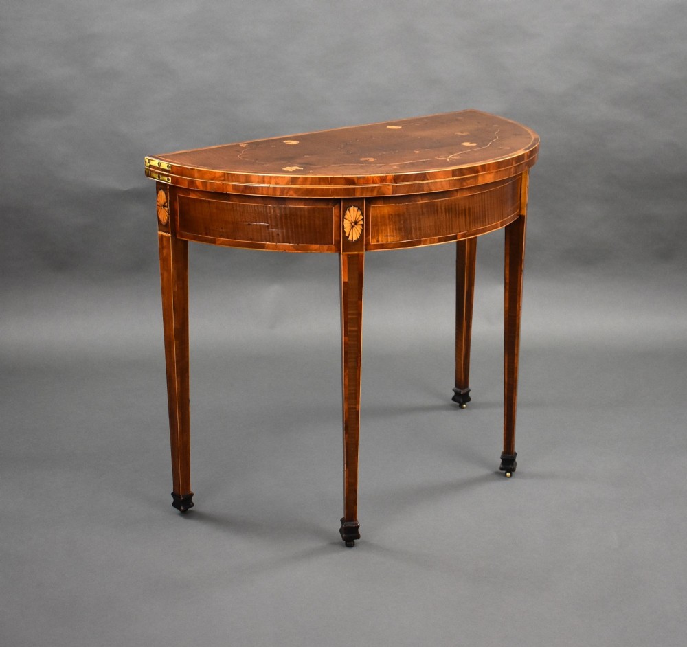 18th Mahogany Inlaid Card Table