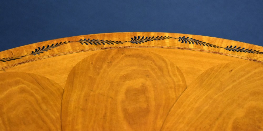 Edwardian Hand Painted Satinwood Drum Table View XIV