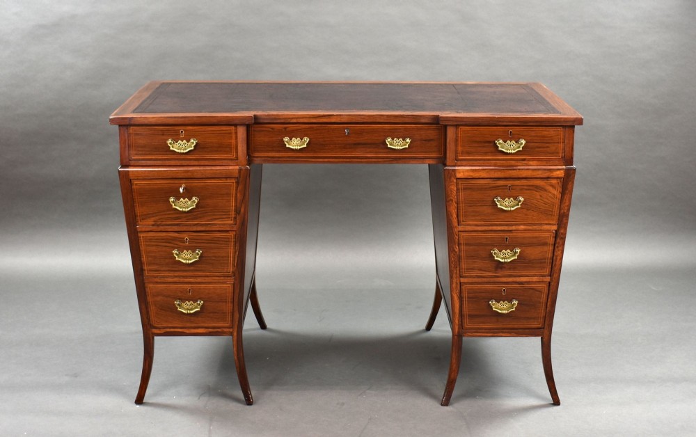 Victorian Rosewood Pedestal Desk