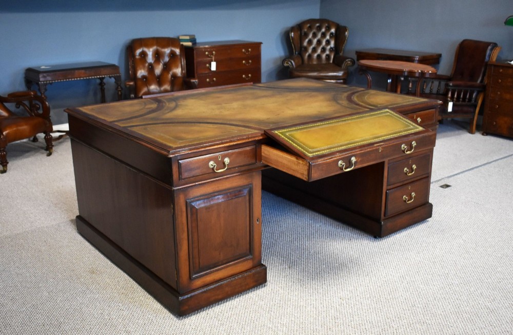 Antique Mahogany Partners Desk