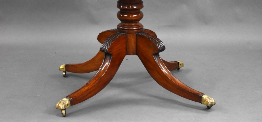 Small Regency Mahogany Drum Table View V