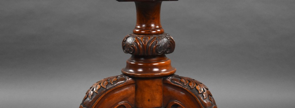 Victorian Burr Walnut Round Breakfast Table View VII