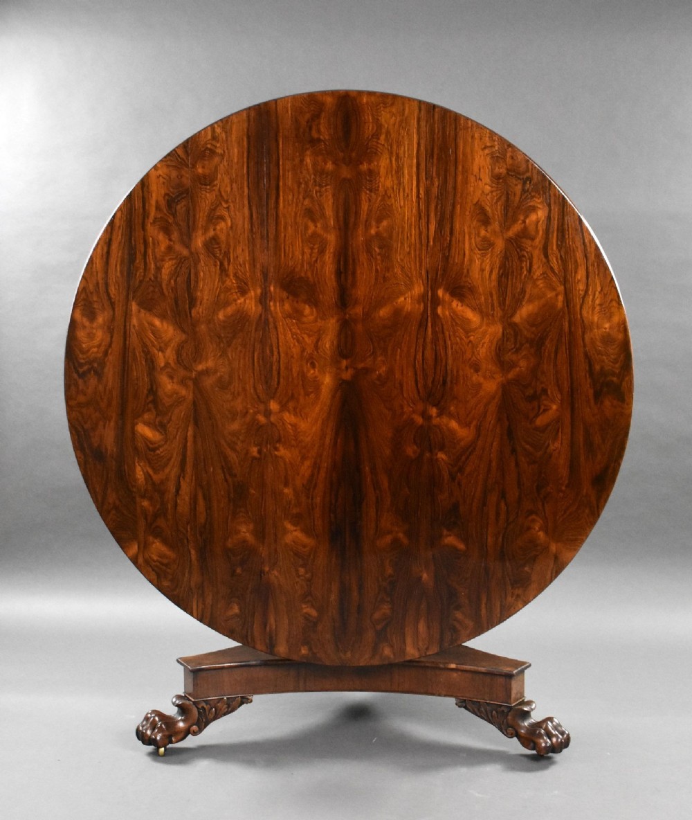 William IV Rosewood Round Breakfast Table