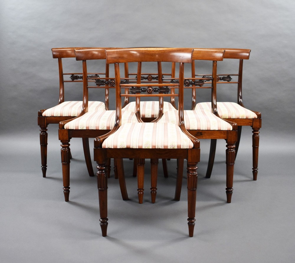 Set of 6 William IV Rosewood Dining Chairs