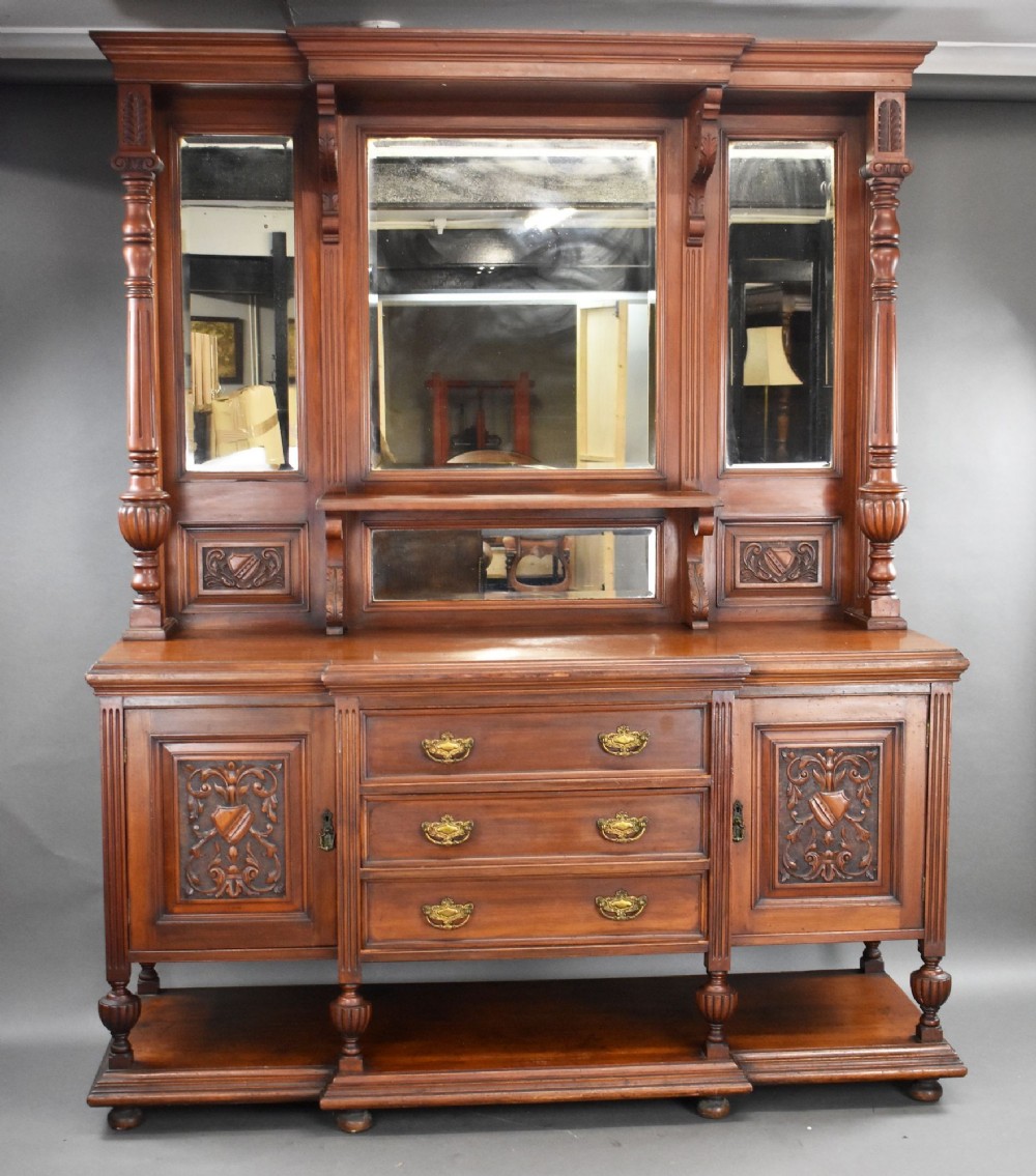Victorian Walnut Mirror Back Sideboard