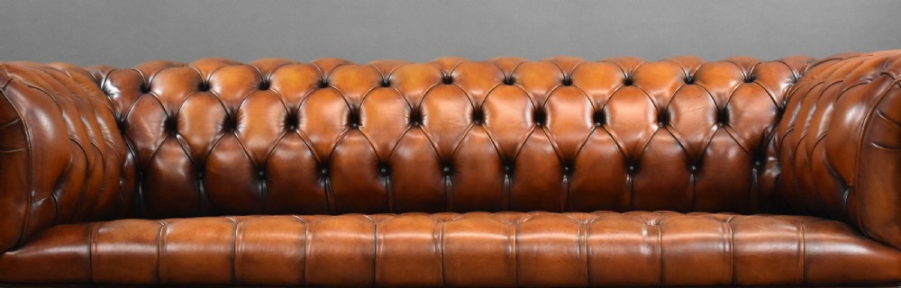 Antique Hand Dyed Leather Chesterfield Sofa View VIII