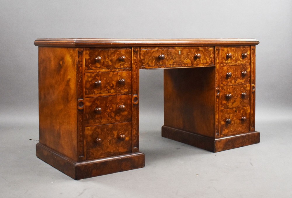 Victorian Burr Walnut Desk