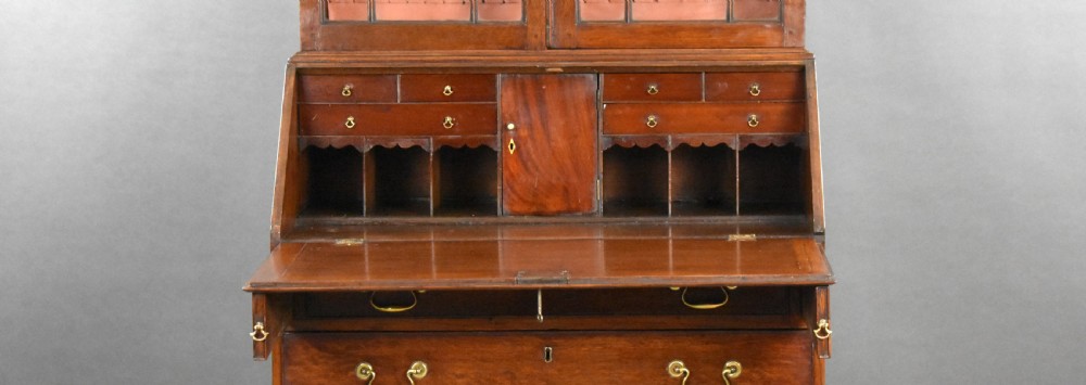 George III Oak Bureau Bookcase View VI