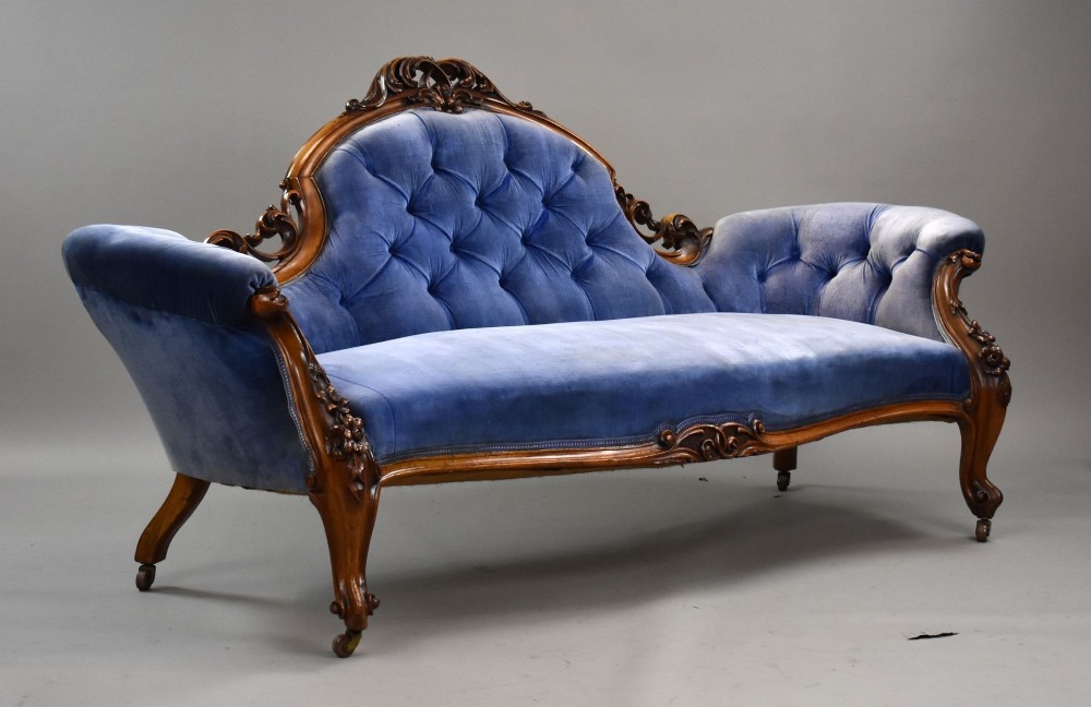 Victorian Walnut Double ended Sofa/Chaise
