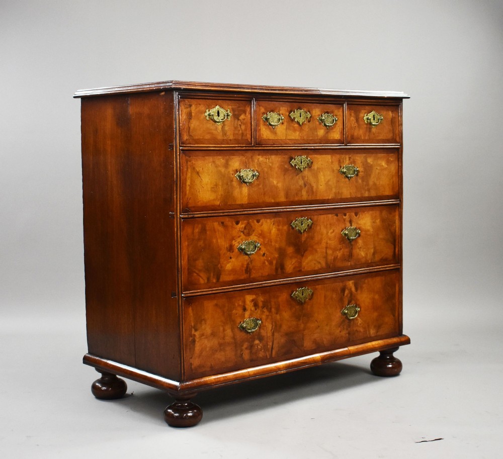 George III Burr Walnut Chest of Drawers