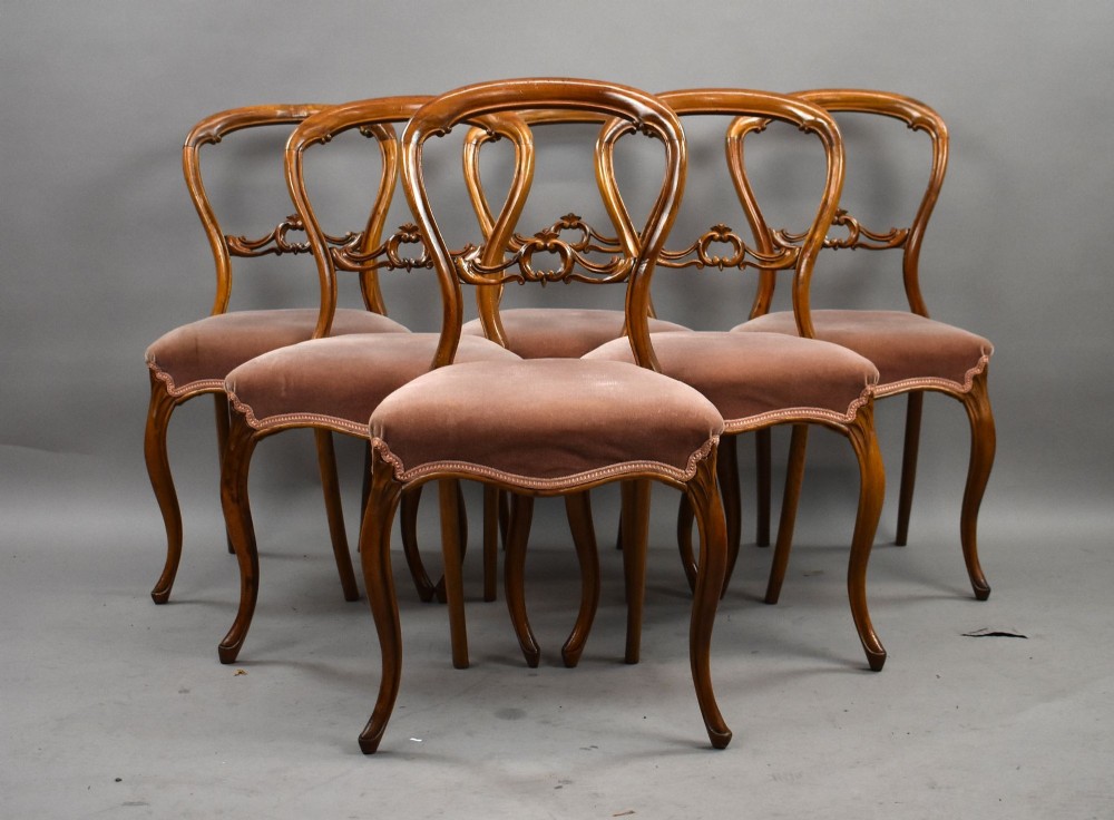 Set Six Victorian Dining Chairs