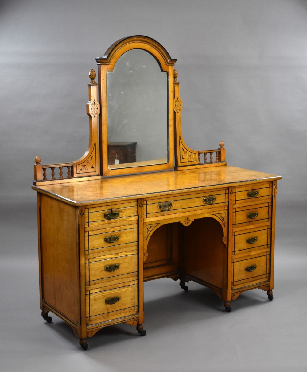 Victorian Satin Walnut Dressing Table