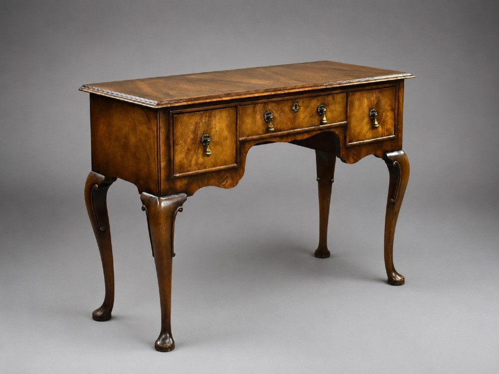 Antique Queen Anne Style Walnut Lowboy