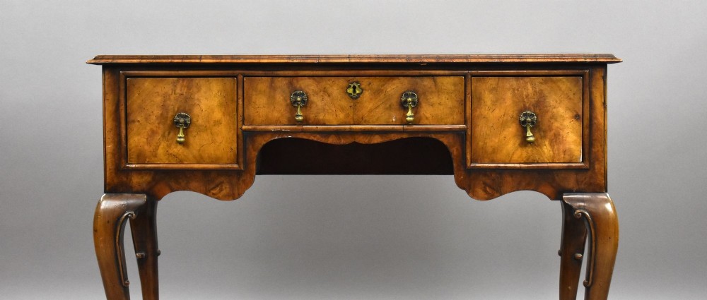 Antique Queen Anne Style Walnut Lowboy View V