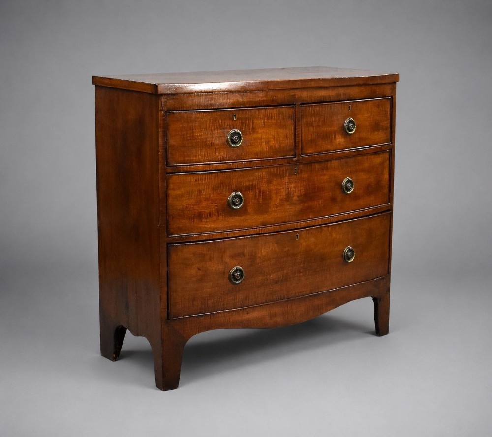 Regency Mahogany Bow Front Chest of Drawers