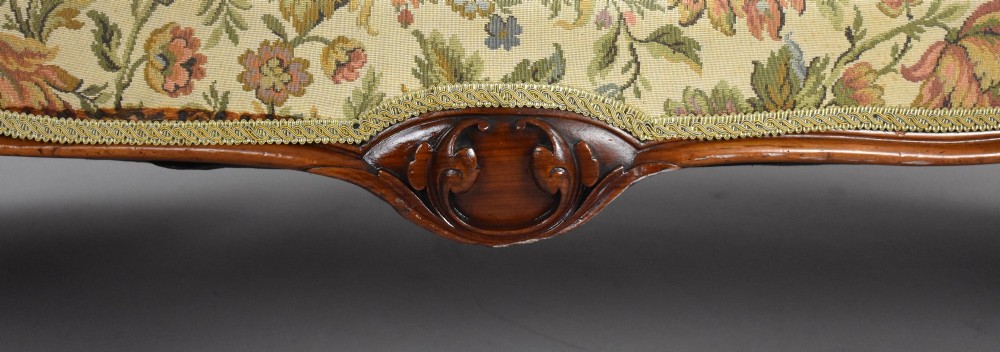Victorian Walnut Carved Sofa/Chaise View VII