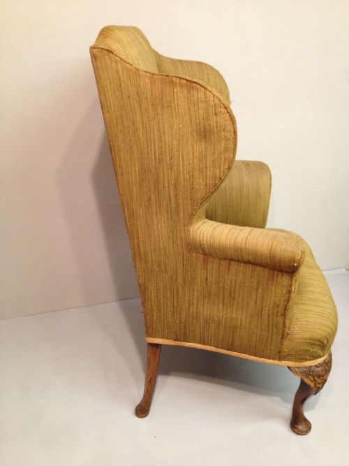 WALNUT WING CHAIR - ADDITIONAL PHOTO 1