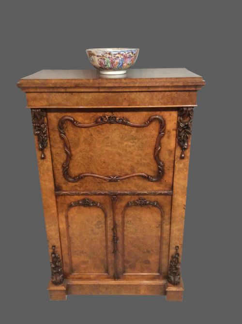 victorian burr walnut cabinet - CATEGORY: ANTIQUE CABINETS - DATED 1850