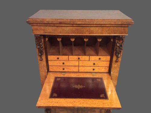 VICTORIAN BURR WALNUT CABINET - ADDITIONAL PHOTO 1