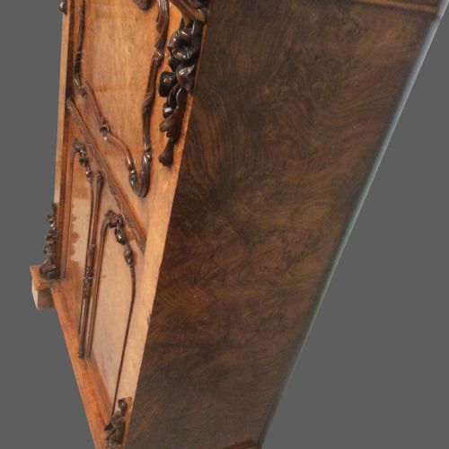 VICTORIAN BURR WALNUT CABINET - ADDITIONAL PHOTO 3