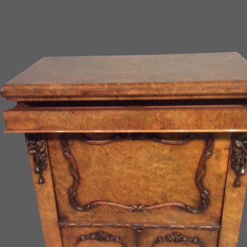 VICTORIAN BURR WALNUT CABINET - ADDITIONAL PHOTO 4