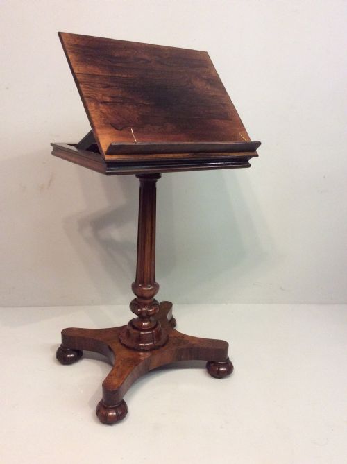 rosewood readingmusic stand - CATEGORY: ANTIQUE MISCELLANEOUS - DATED 19TH CENTURY