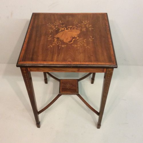 edwardian inlaid mahogany centre table - CATEGORY: ANTIQUE TABLES - DATED EDWARDIAN