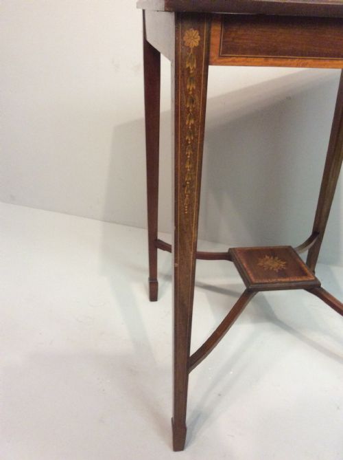 EDWARDIAN INLAID MAHOGANY CENTRE TABLE - ADDITIONAL PHOTO 2