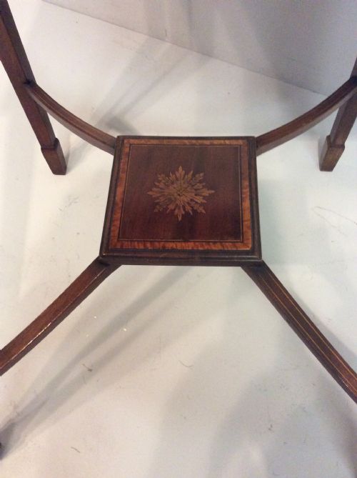 EDWARDIAN INLAID MAHOGANY CENTRE TABLE - ADDITIONAL PHOTO 3