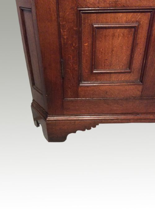 GEO III OAK DOUBLE CORNER CUPBOARD - ADDITIONAL PHOTO 1