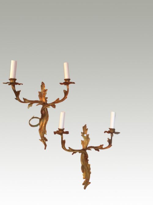 pair of wall lights - CATEGORY: ANTIQUE LIGHTING - DATED 1880