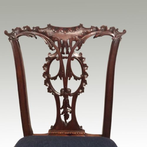 SET OF 6 CHIPPENDALE STYLE MAHOGANY CHAIRS - ADDITIONAL PHOTO 1