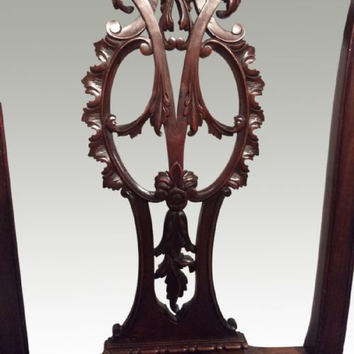 SET OF 6 CHIPPENDALE STYLE MAHOGANY CHAIRS - ADDITIONAL PHOTO 2