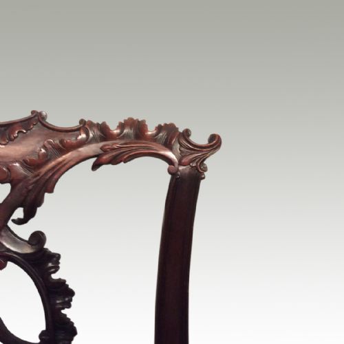 SET OF 6 CHIPPENDALE STYLE MAHOGANY CHAIRS - ADDITIONAL PHOTO 3