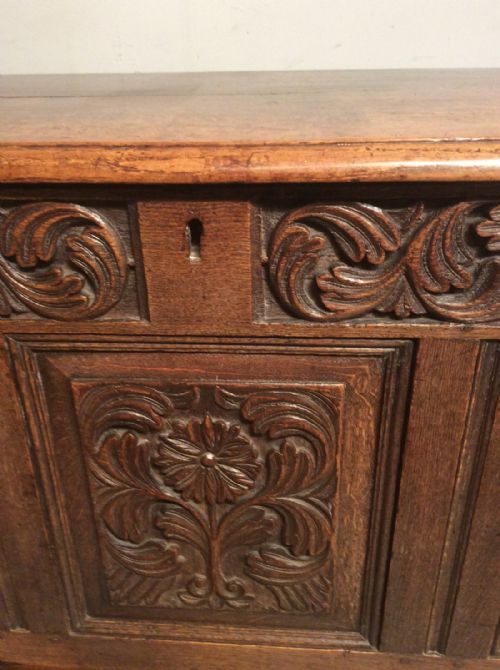 ANTIQUE OAK MULE CHEST - ADDITIONAL PHOTO 1