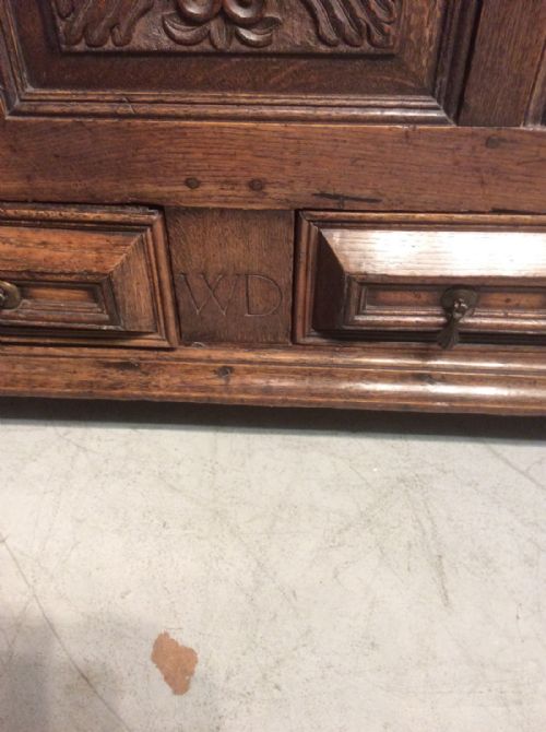 ANTIQUE OAK MULE CHEST - ADDITIONAL PHOTO 2