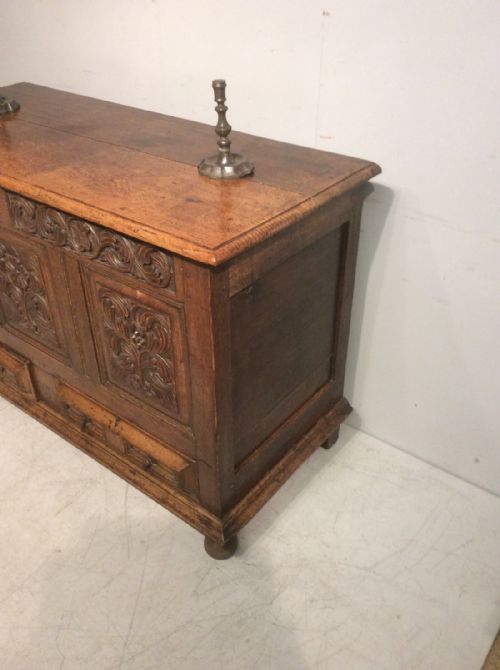ANTIQUE OAK MULE CHEST - ADDITIONAL PHOTO 3
