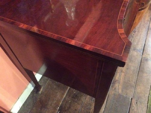 SHERATON SERPENTINE MAHOGANY SIDEBOARD - ADDITIONAL PHOTO 2