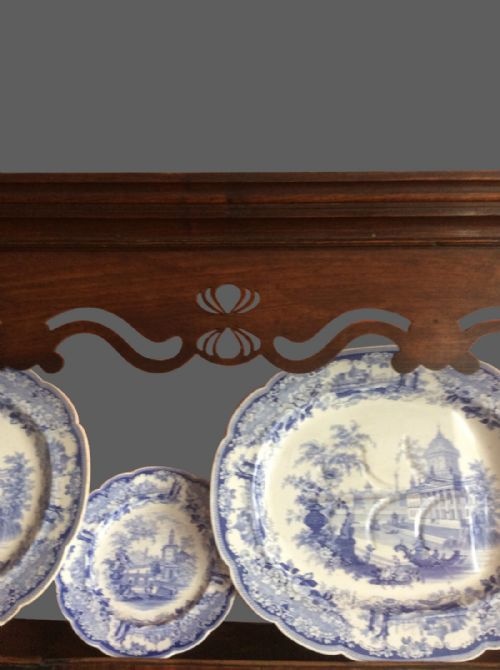 ANTIQUE CABRIOLE LEG DRESSER AND SHELVES - ADDITIONAL PHOTO 3