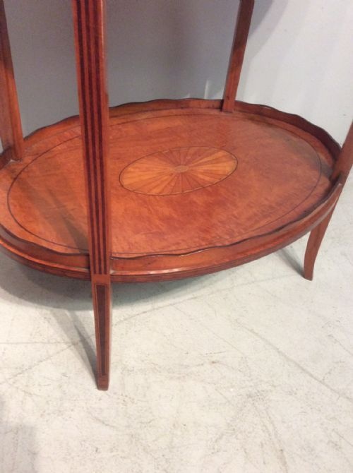 OVAL SATINWOOD ETAGERE - ADDITIONAL PHOTO 1