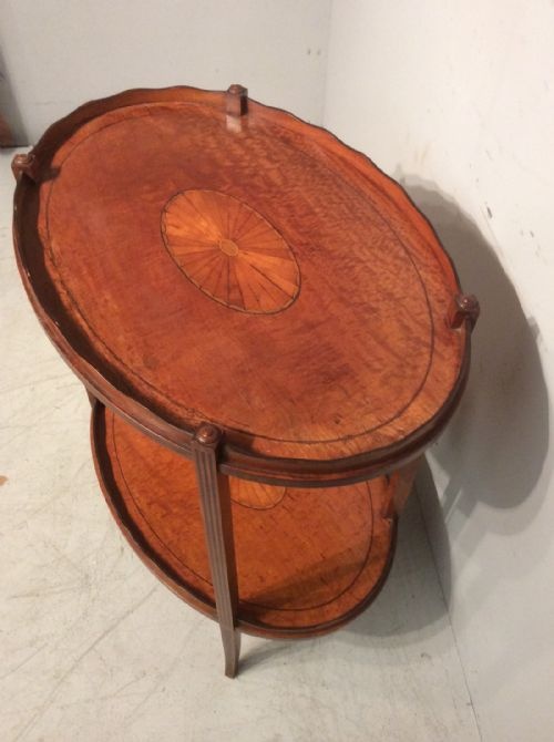 OVAL SATINWOOD ETAGERE - ADDITIONAL PHOTO 2