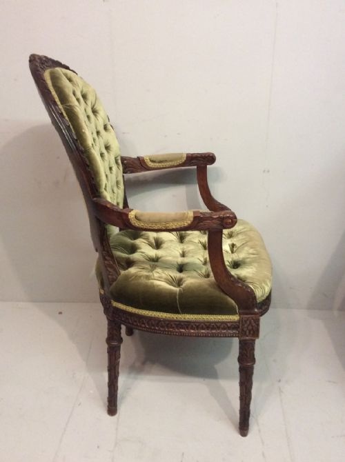 MAHOGANY OVAL BACK ARMCHAIR - ADDITIONAL PHOTO 2
