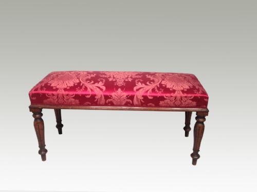 william iv long rosewood stool - CATEGORY: ANTIQUE STOOLS - DATED 19TH CENTURY