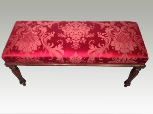 WILLIAM IV LONG ROSEWOOD STOOL - ADDITIONAL PHOTO 1