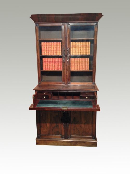 WILLIAM IV SECRETAIRE BOOKCASE - ADDITIONAL PHOTO 1