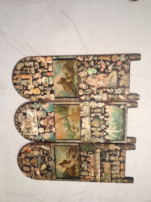 VICTORIAN DECOUPAGE SCREEN - ADDITIONAL PHOTO 1